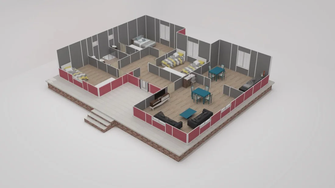 142 m² 142 m² Prefabrik Ev
