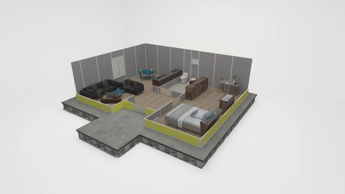 65 m² 65 m² Prefabrik Ev