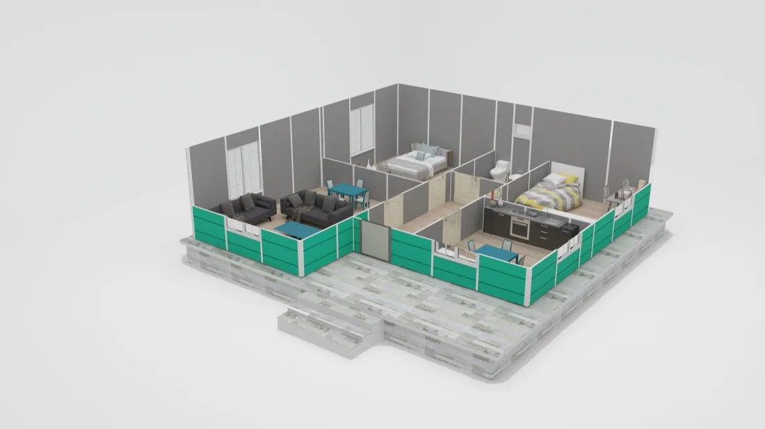 80 m² 80 m² Prefabrik Ev